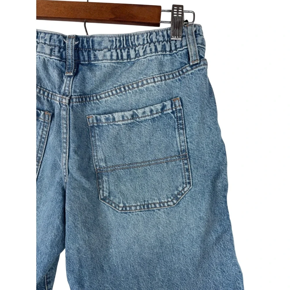 Aeropostale Baggy Jorts Women S Blue Denim Carpenter Frayed Hem BMRIPK1
